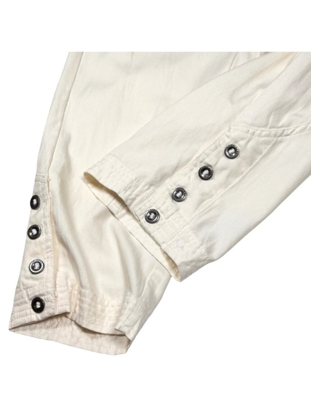 NWT Vintage Y2K Da-Nang Capri Pants Sz L Ivory Silk Cotton Blend Rare - Picture 3 of 16